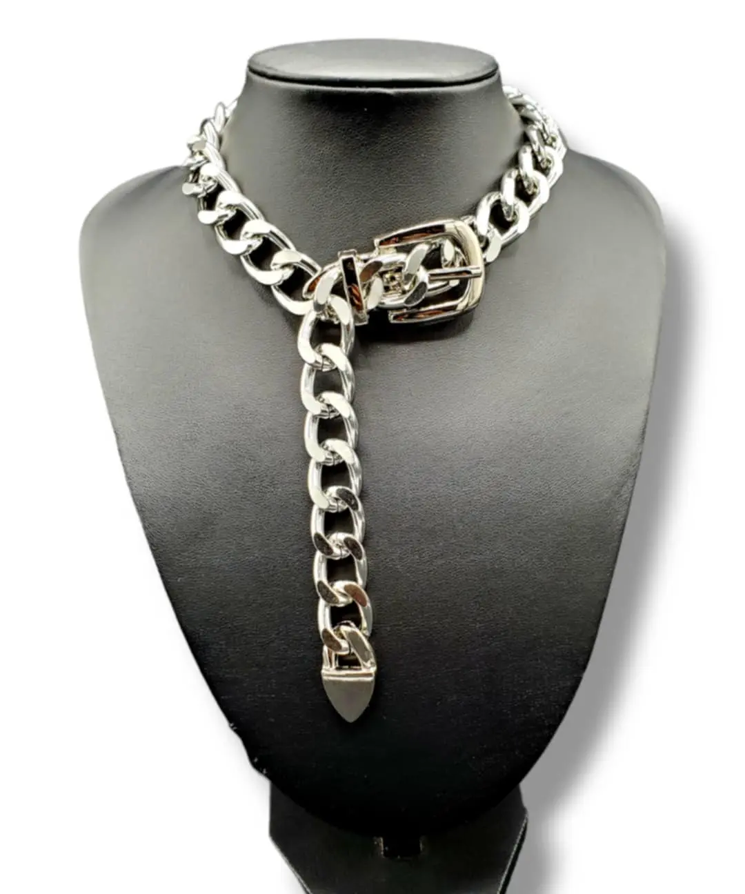 Bold Choker Necklace with Buckle Closure for Women Chain Jewelry Boho Style Jewelry