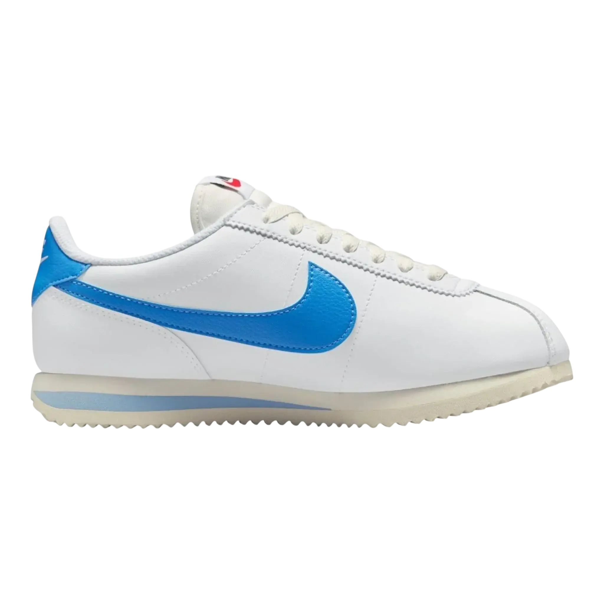 Nike Cortez Sneaker in White / University Blue | Women's Low-Top