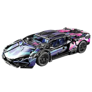 Remote Control Car Building Set 1:14 Technical Sports Racing Car Kit with Realistic Details & Scissor Doors Toys Gift for Adults Boys Age 12+ 1314 PCS