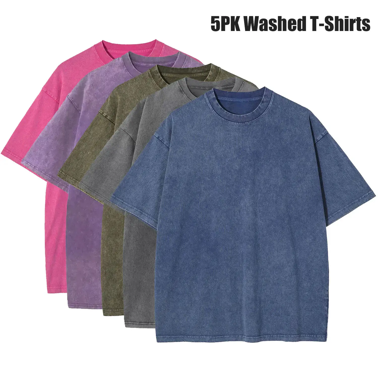 Pink+Purple+Green+Gray+Blue(5 Pack)