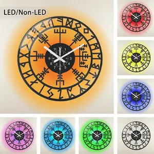 Vintage Vinyl Record Style Wall Clock, Round Transparent Glass Design, Large 25-35cm Size, Perfect Gift for Home Decor