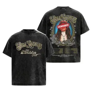 [Bar] Ella Langley The Dandelion Tour Merch 2026 Premium Washed Cotton T-Shirt For Country Music Fans, Country Rock Artist Graphic Shirt, Vintage Tour Streetwear Tee, Gift For Ella Langley Fans.