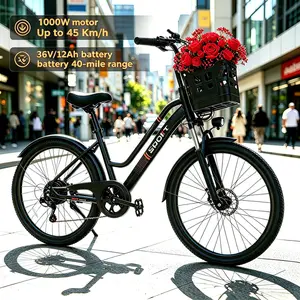 1000W Adult Electric Bike | 25MPH | Removable Battery | 7-Speed | Dual Brakes | All-Terrain Commuter E-Bike