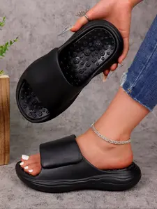 Women's Rotating Acupressure Massage Slippers, Eva Sole, Comfortable for Home & Casual Use, All-Season Wear, Soft Padding, Unisex, Spa Slippers