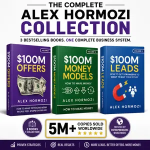 Alex Hormozi 3 Book Set | $100M Offers, $100M Leads & $100M Money Models | Business Growth & Marketing Books