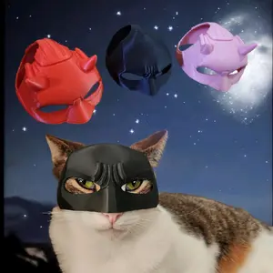Viral 3D Printed Cat Mask - Batman Style Pet Cosplay (Custom Colors!)