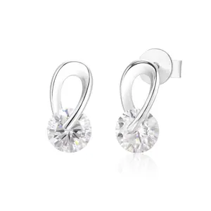 UCCIYO U-Shaped Earring【#E635】Earrings UCCIYO 18k Gold-Plated Lab-Created Moissanite Earrings For Women S925 Sterling Silver Moissanite Earring Men Hip Hop Jewelry Couple Gift