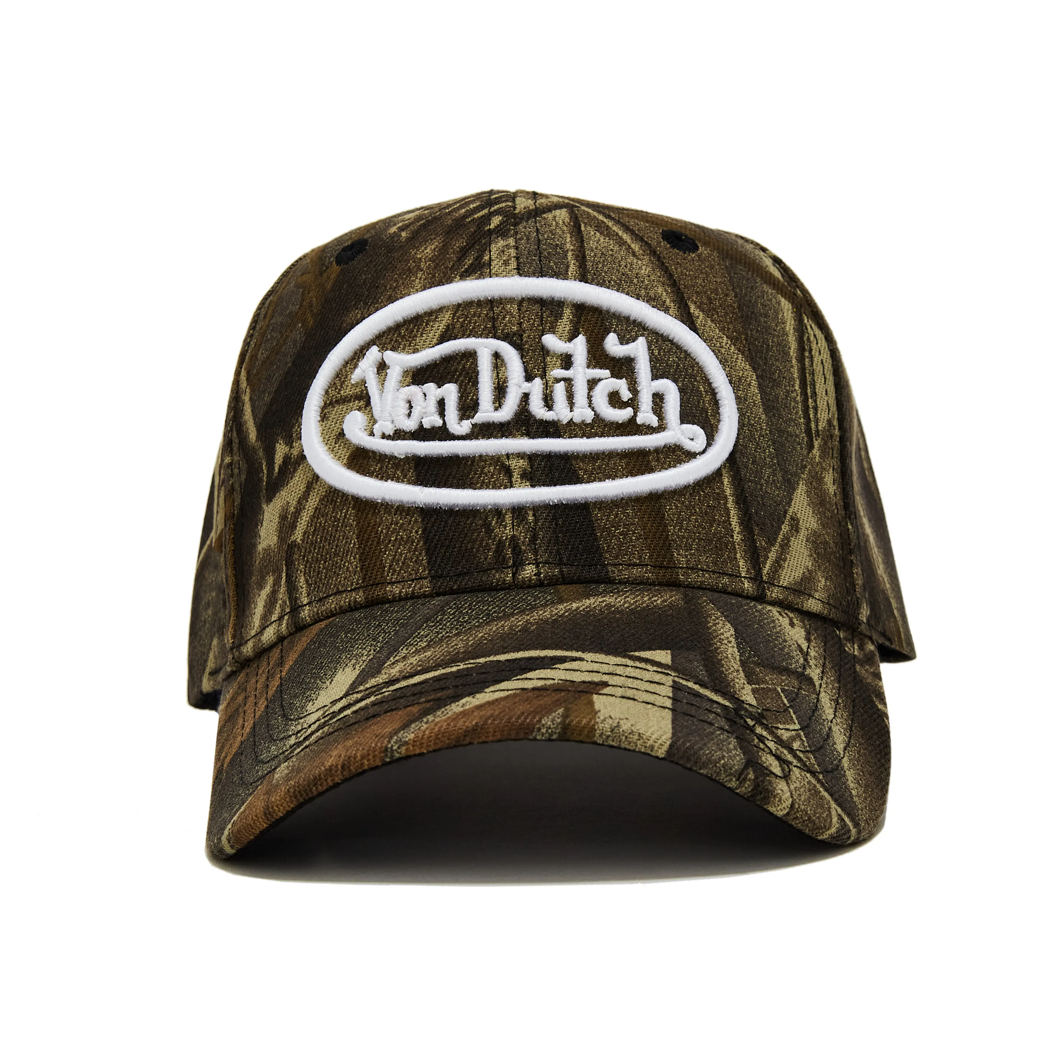 Von Dutch White Tree Camo Strapback Trucker Hat