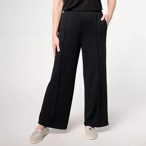 MarlaWynne WynneLayers Cloud Knit Pintuck Front Pull-On Pant