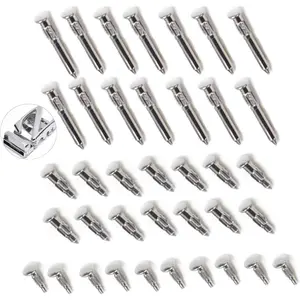 38 Pack Rachet Belt Pin Replacement Screw Side Rivet Fix Plug Nail Pins for Leather Belts Sliding Automatic Buckle Repair Parts Hardware Components