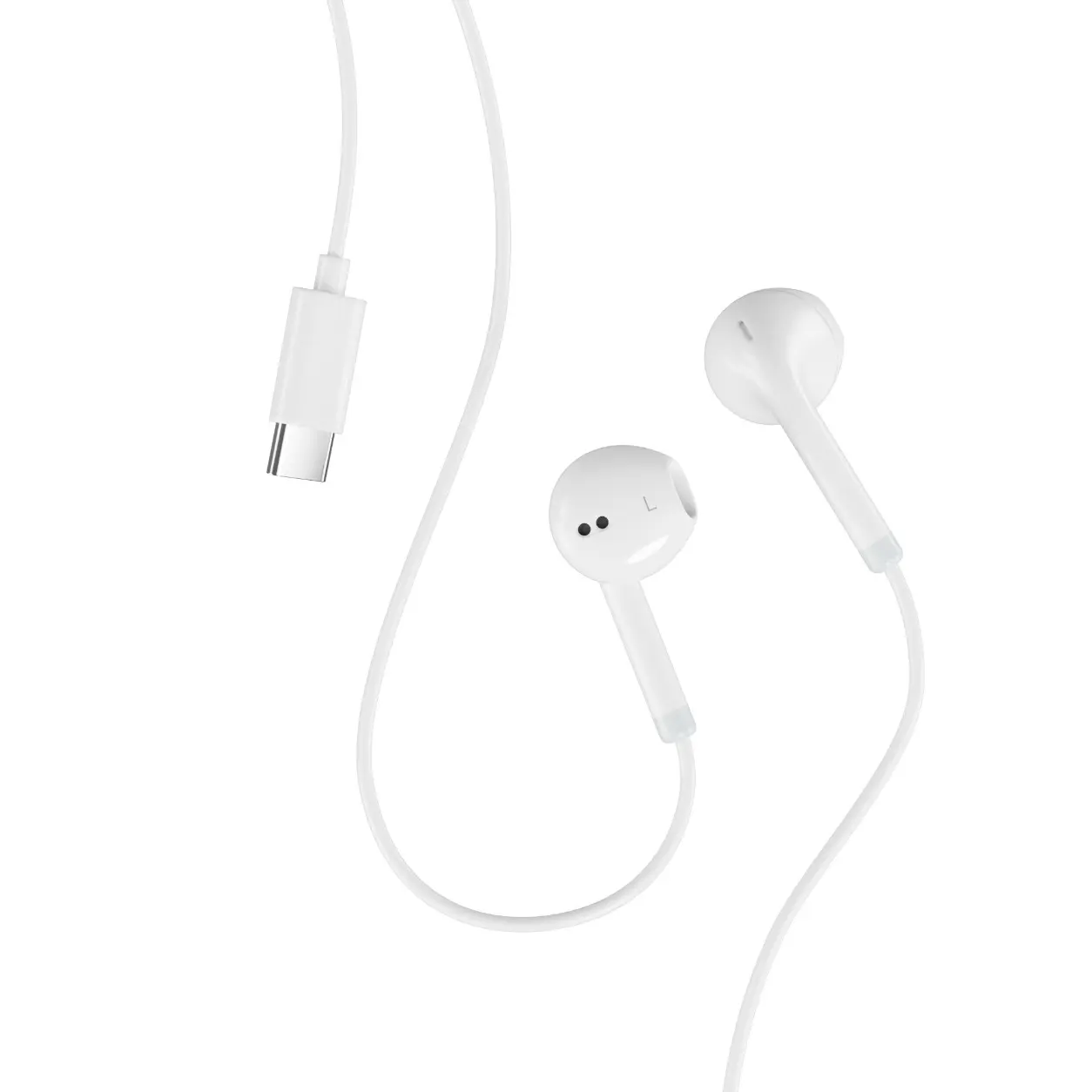 Wired Earphones Type C Plug, In-Ear Earbuds for iPhone 17 16 15 Series, Android, Samsung, Google Pixel, [Microphone & Volume Control] Plug & Play Wired Headphones Audio Headset Earplugs