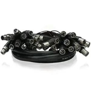 XLR Snake Cable (16 Channels) 10FT by FAT TOAD | Patch Studio, Stage, Live Sound Recording Multicore Cords | Pro Audio Shielded Double-Sided Microphone Wires for Interface Hub, DJ Digital Mixers, Amps