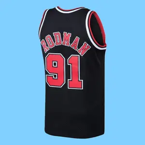 Dennis Rodman Men's Sleeveless stitched Basketball Jersey Black 1997-98 collect