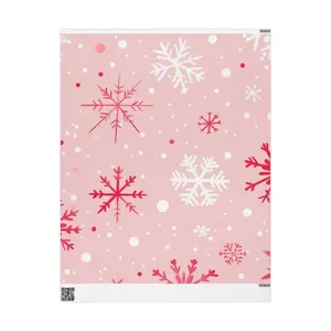 Pink Snowflake Wrapping Paper – Holiday Gift Wrap Roll