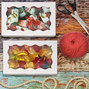 20-Pack Cookie & Cupcake Boxes, Baking Packaging, Candy Gift Box, Dessert Storage, Ideal for Weddings Birthdays, No Batteries Needed