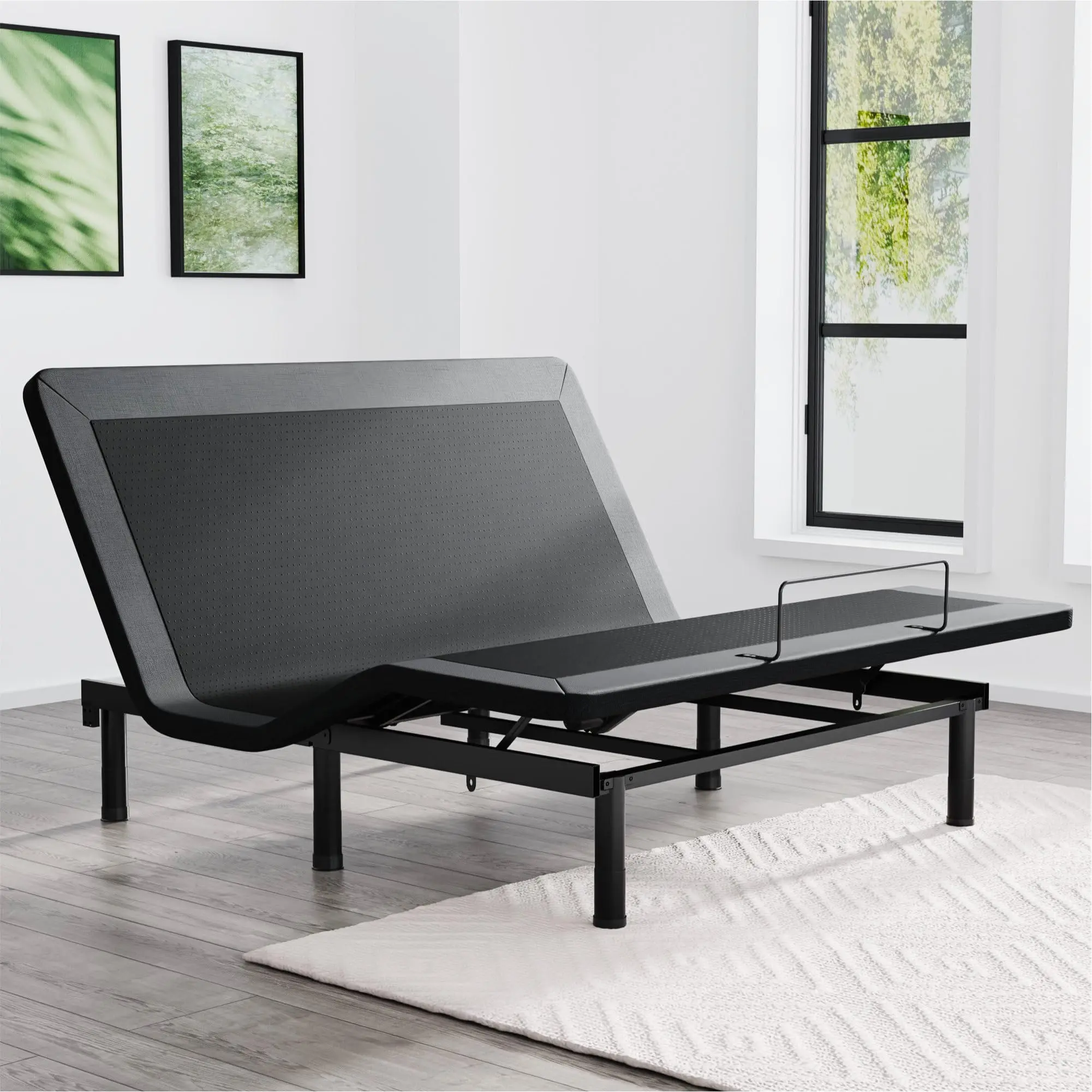 Cozy Castle Adjustable Bed Frame with Remote, Ergonomic Adjustable Base with Head & Foot Incline, Zero Gravity, Quiet Motor, and 6 Height-Adjustable Legs, Easy Assembly, Twin XL/Full/Queen/King/California King Size
