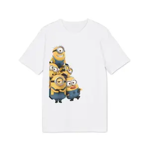 Stacked Yellow Cartoon Minions T-shirt  Funny Movie Character Tee #Tshirt
