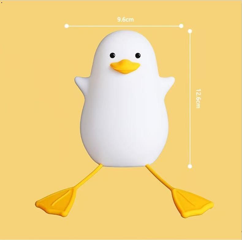 Yellow-billed duck night light, fun little yellow gull flapping lamp, phone stand, rechargeable night light, for bedroom and living room, fun home decoration, suitable for birthday and Easter gifts
