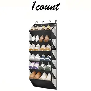 Transparent Door Back Shoe Box Storage Bag, Clear Shoe Organizer, Deep Pocket Design, Large Capacity, Wall Mountable, Fits Up to 20 Pairs