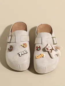 Women's Thick Sole Bunion Shoes New Height Increase Slip-On Half Slippers, Stylish Dress Complementary Footwear for All Seasons