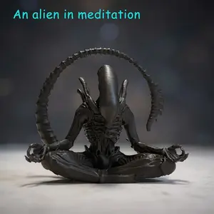 Alien-themed decorative items for meditation, creatively designed to create a personalized atmosphere, suitable for collection
