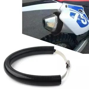 Motorcycle Exhaust Pipe Muffler Protector, Heat Shield Guard Cover, Universal Fit for Pit Bike Supermoto Street Bike Racing ATV Quad KAYO Scooter Enduro SX EXC SXF RM RMZ CRF CR KX KXF KLX YZ YZF