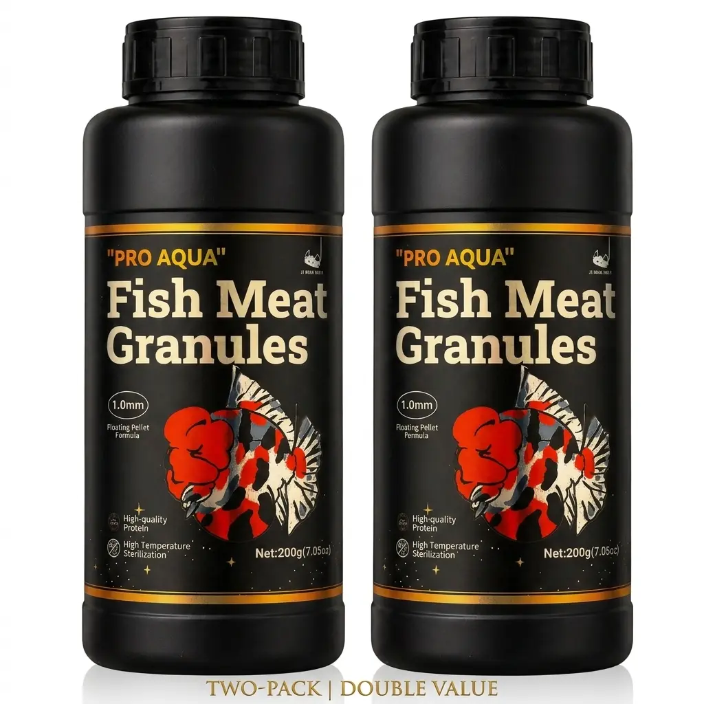 Pro Aqua Premium High-Quality Dry Fish Food, 2-Pack Multi-Pack 1.0mm Floating Pellet Formula, 53% Antarctic Krill, 200g, for Small Tropical Fish & Betta (Sensitive Digestion Support)