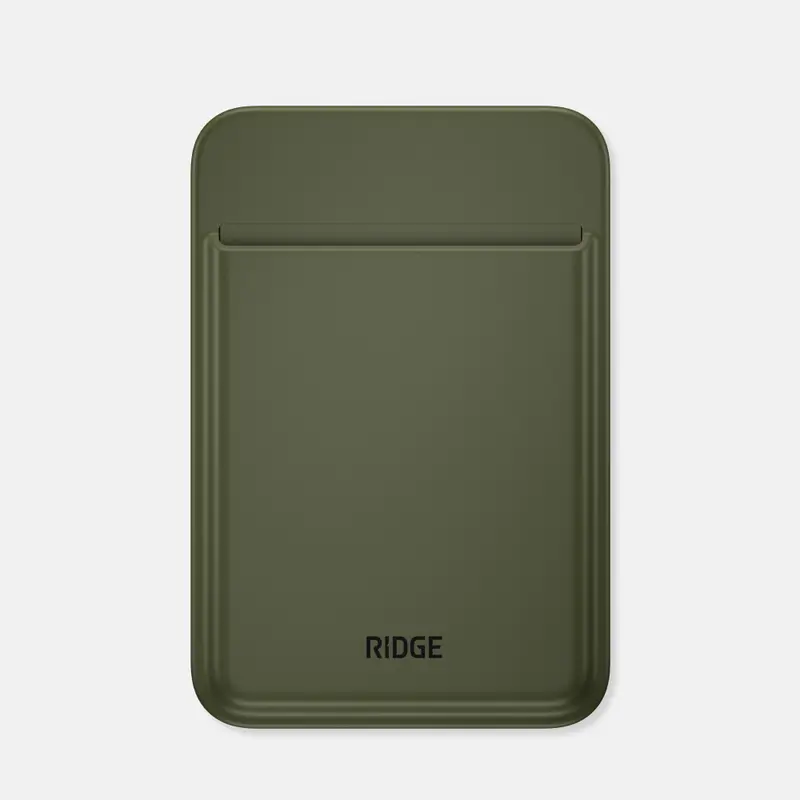 Ridge MagSafe Cardholder | Slim iPhone Card Holder | Magnetic Snap Attachment | Holds Up to 3 Cards | Quick Access Phone Wallet | TPU & Carbon Fiber Options