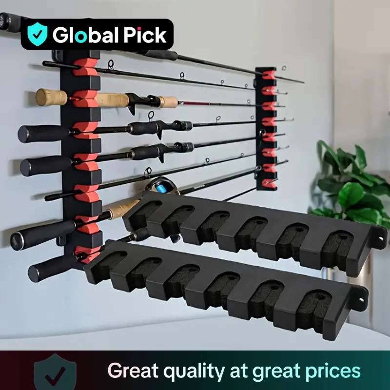 Fishing Rod Holder for Wall, 2 Counts/set Fishing Gear Collection Storage Rack, Fishing Rod Display Rack, Suitable Gift for Male Friends
