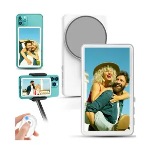 Wireless Back Camera Display Monitor for Vlog Selfie, Magnetic Phone Video Log Selfie Display, Convenient Live Streaming Screen