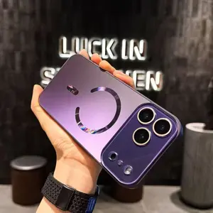 Advanced Large Window Magnetic Phone Case for IP17 Pro Max Shockproof Matte Self-Protective Casing with Magnetic Feature & Large Window Design for IP16 Pro Max 15 14 13 Models - Cellphone - Smartphone Cover Protection Orange