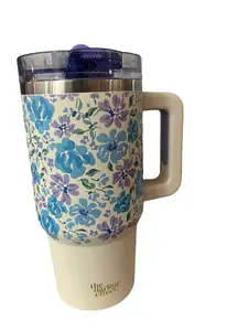 The Darling Effect 20oz Lifestyle Flip Straw Tumbler Secret Garden Blue