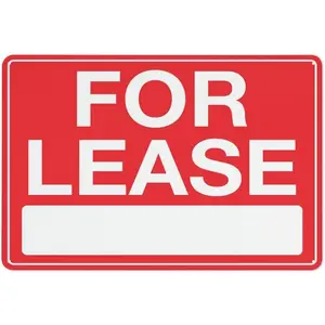 For Lease Sign Sign, 8 X 12 Grade Reflective Sheeting Rust Free Aluminum, Weather Resistant, Waterproof, Easy To Mount
