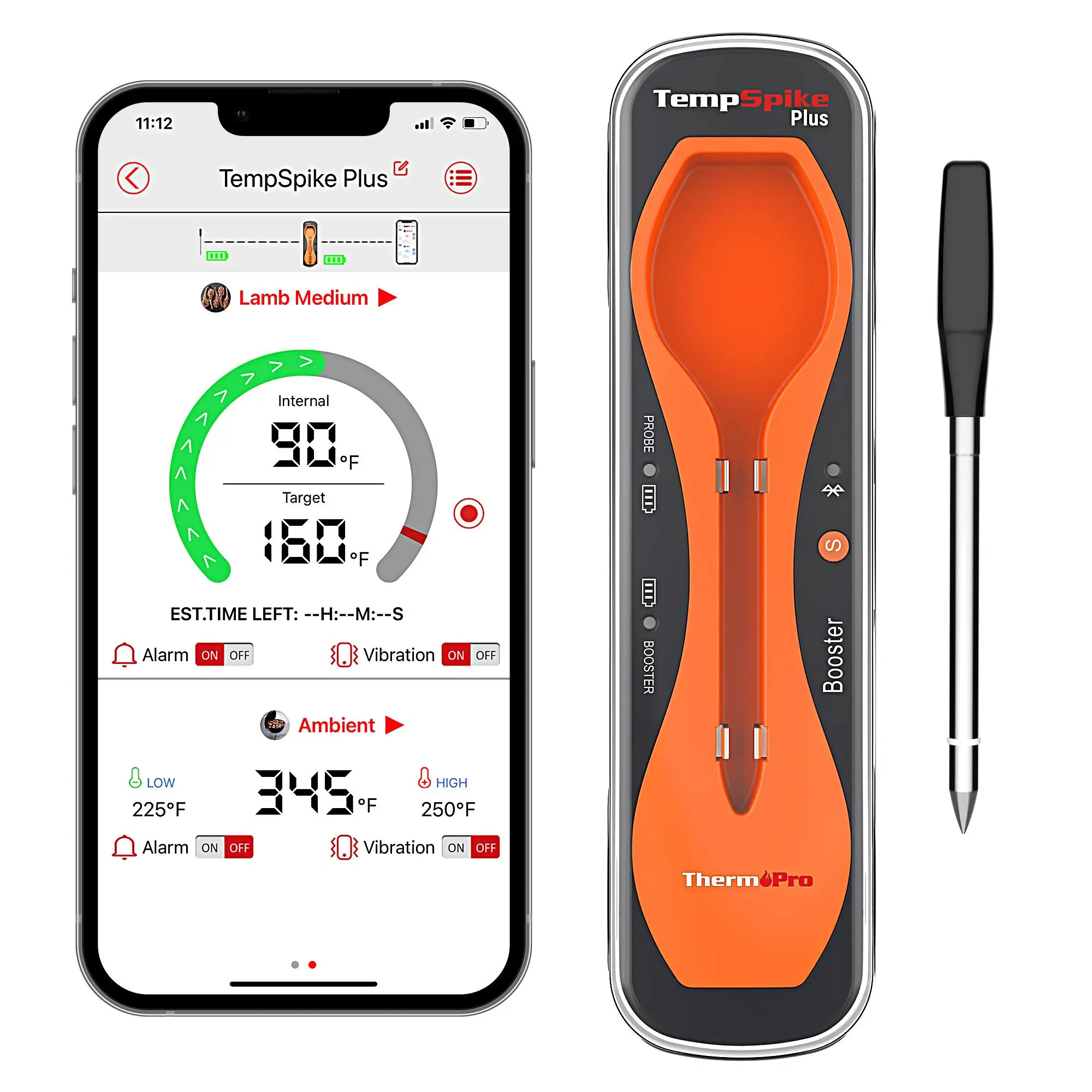 TempSpike Plus Wireless Digital Meat Thermometer - Kitchen Utensils Gadget with Upgraded Probe, Bluetooth Device for Outdoor Grill, Temperature Monitoring (TP970)