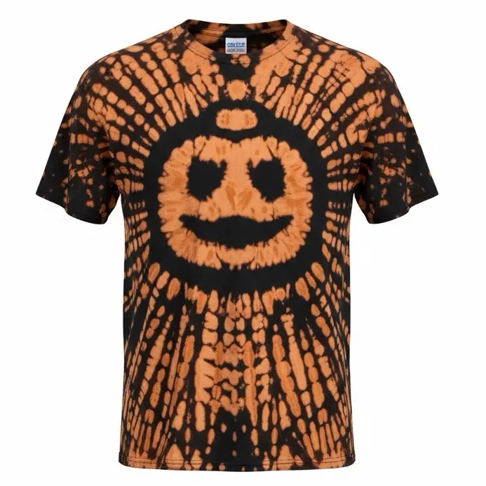 Handmade 100% Cotton Reverse Reverse Dye T-shirt - Soft and Versatile Design, Ideal for Casual Wear
