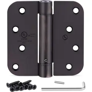 Self Closing Hinge Oil Rubbed Bronze Auto Close Hardware Hinge Outlet Adjustable Spring Hinges Door Closer Hinge 5/8" Radius Corner for Commercial Grade Self-Closing, UL Listed 3 Pack