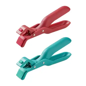 Bowl Clamp Holder Non Slip Clamp Pan Dish Clip Gripper Cooking Helper Kitchen Plate Gripper for Kitchen Gadget Restaurant Baking Red Utensils