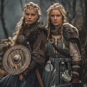 5pcs Viking Style Gothic Renaissance Accessories Set, Waist Belt, Waist Bag, Glass Bottle, Hanging Rings, Halloween Cosplay Props