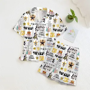 Hamilton Musical Pajamas Set, Broadway Theater Women Pajamas, Musical Sleepwear, Alexander Hamilton Pjs, Gift For Fans
