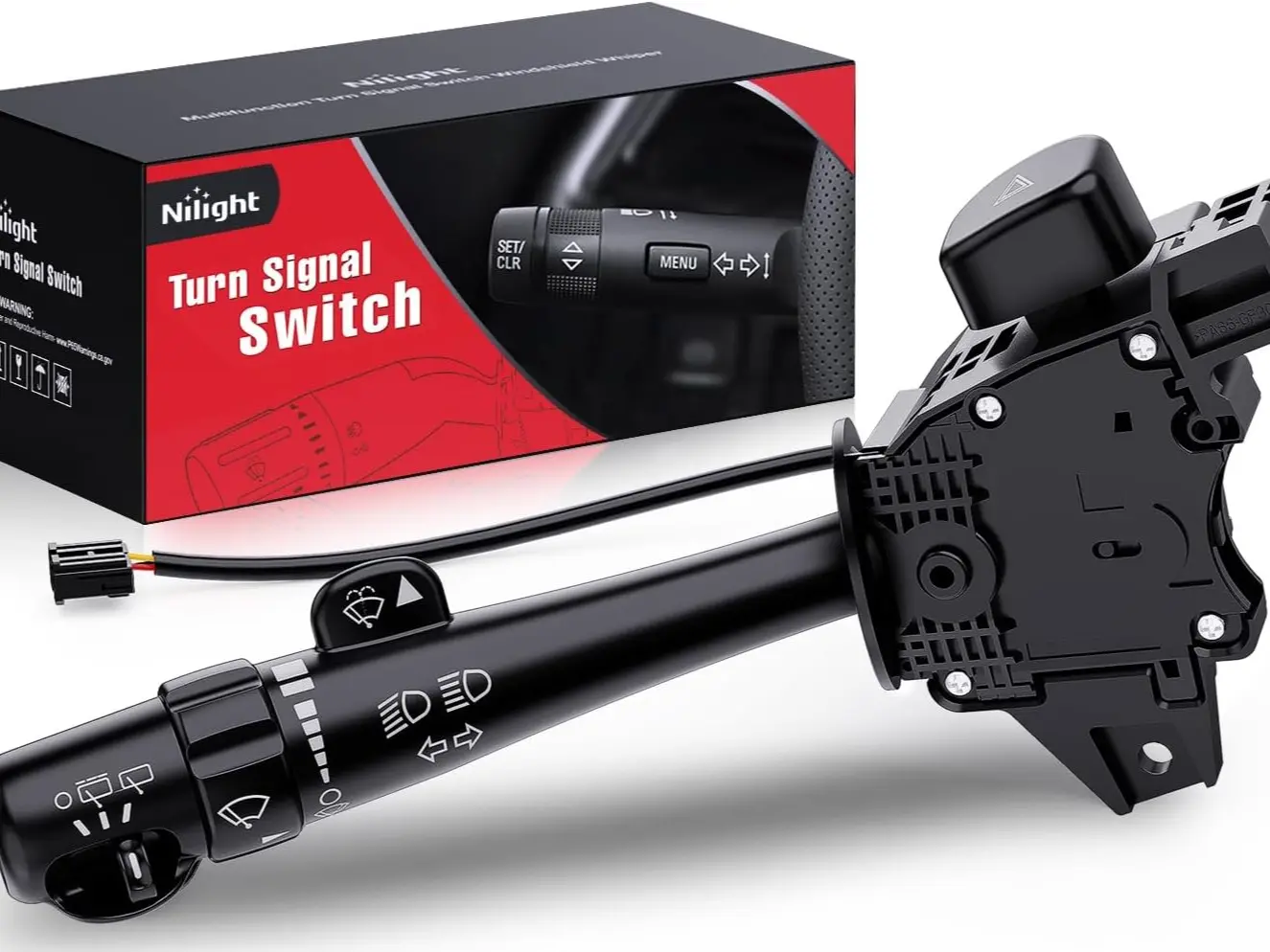Nilight Turn Signal Switch Compatible with 2007 2008 2009 2010 2011 2012 2013 Chevy Suburban Tahoe 2007-2013 GMC Yukon XL 2007-2014 Cadillac Escalade Blinker Windshield Wiper Switches