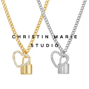 Heart on Lock Necklace