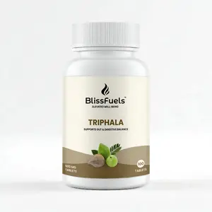 BlissFuels Triphala Tablets – Natural Digestive & Daily Wellness Herbal Blend (100 Tablets)
