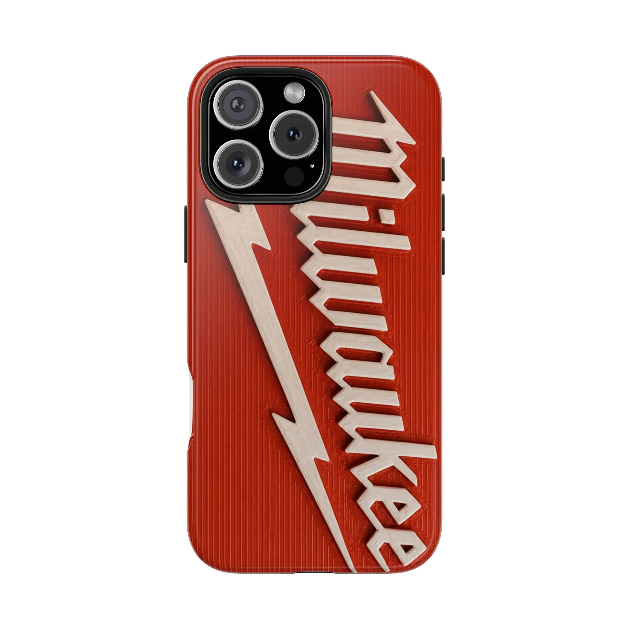 Milwaukee Inspired Red Tool Battery Tough Phone Case – Rugged Protective Cover for iPhone 17, 16, 15, 14 Pro Max
