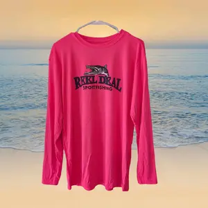 Reel Deal Long Sleeve Performance Dry Fit Hot Pink