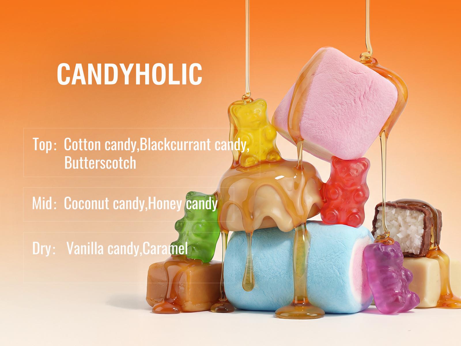 Sttes Candyholic Eau de Parfum for Women 3.4 Fl Oz / 100ml – Sweet Candy Perfume with Cotton Candy, Butterscotch & Vanilla, Candyholic Gourmand Fragrance, Long Lasting Women's Perfume Gift