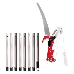 8-Piece Assembly Structure Kit, High Branch Saw, Tree Pruning Tool, Fruit Picking Tool, Single Piece Packaging, Essential Gardening Gear