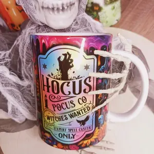 Hocus Pocus 15oz Coffee Mug - Reusable and Perfect for Drinks - Drinkware Cup Ceramic Reuse Washable halloween coffeemugs