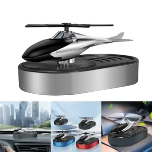 Car Air Freshener Diffuser, Helicopter Solar Rotating Aluminum Alloy Diffuser, Stress Relief & Odor Purification, for Car Office Home Study Room