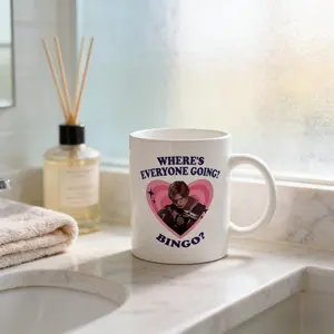 Leeon Keennedy "Where's Everyone Going? Bingo?" Mug, Resident EviI Kennedy Quotes Coffee Cup, Leon Kennedyy Resident EviI Must have Tea Cup