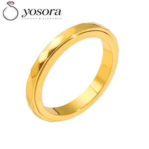 Geometric Hammered Polyhedron Ring — Anxiety Relief | Versatile Everyday Essential (Unisex) | The Perfect Choice for Couples & Best Friends | Sizes 5–10